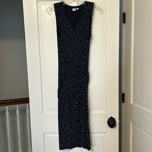 Navy white polka dot dress